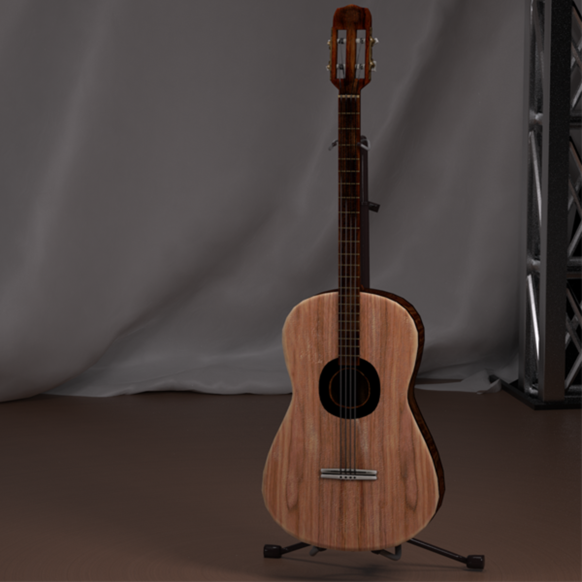 Bass Guitar On Stand