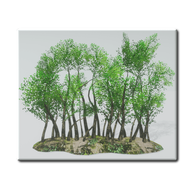 Trees-Line With Ground