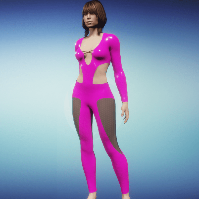 Catsuit Carla latex magenta