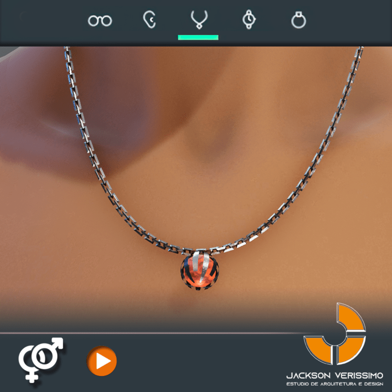 Cosmic Necklace- Silver Mars