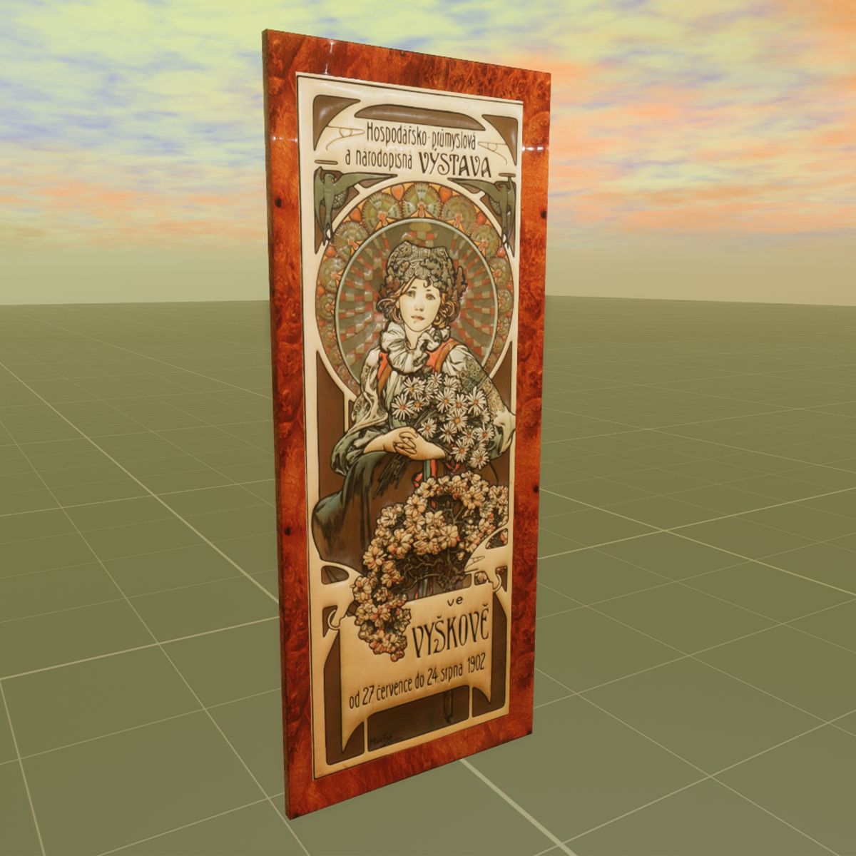 Agricultural Industrial and Ethnographic Fair in Vyskov Alphonse Mucha