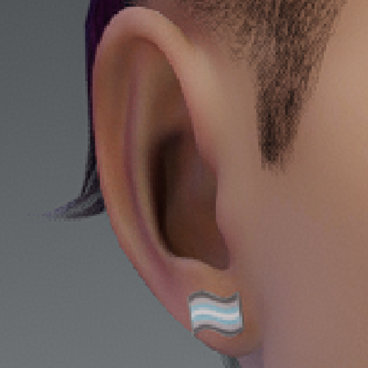 pride earrings demiboy