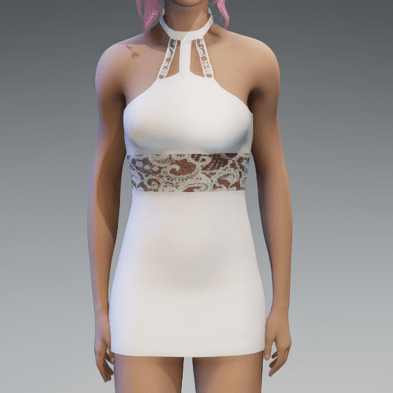 White Lace Partydress