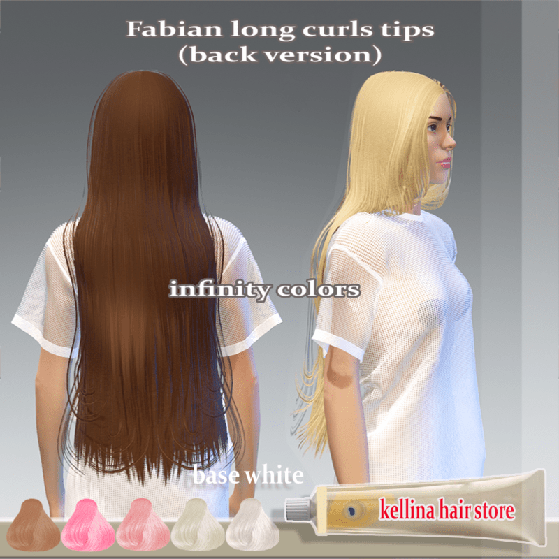 Fabian long curls tips -back version-infinity colors