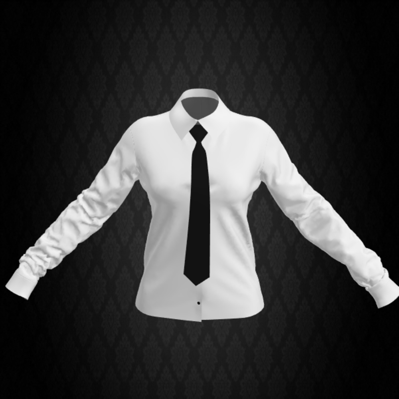 Women Shirt & Black Tie