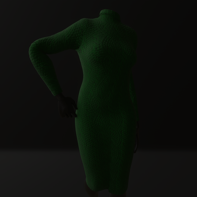 Knitted Dress (TM) Dark Green