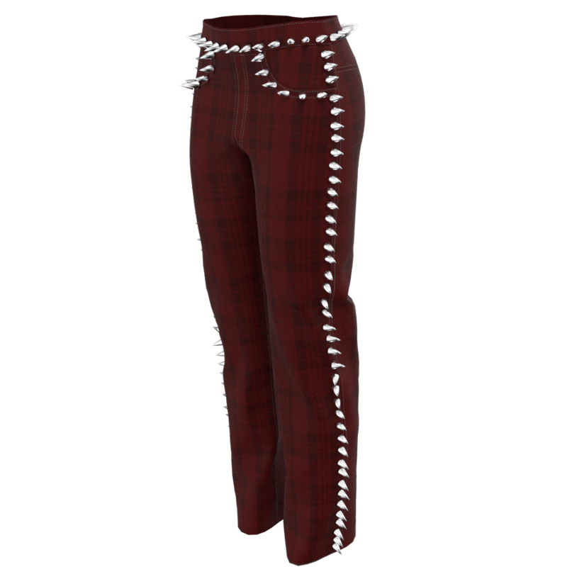 UNPRODUCTIVE DENIM TARTAN RED