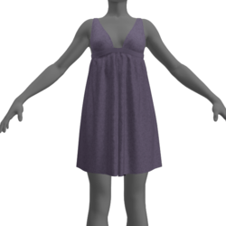 Innocence Nightie - Purple Cotton