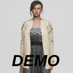 DEMO - Chunky Cable Knit Luxe Cardigan - DEMO