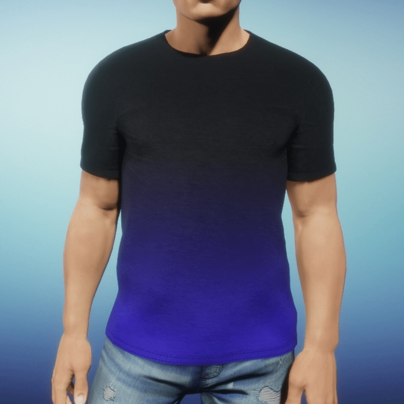 Mens Tee - Black Blue