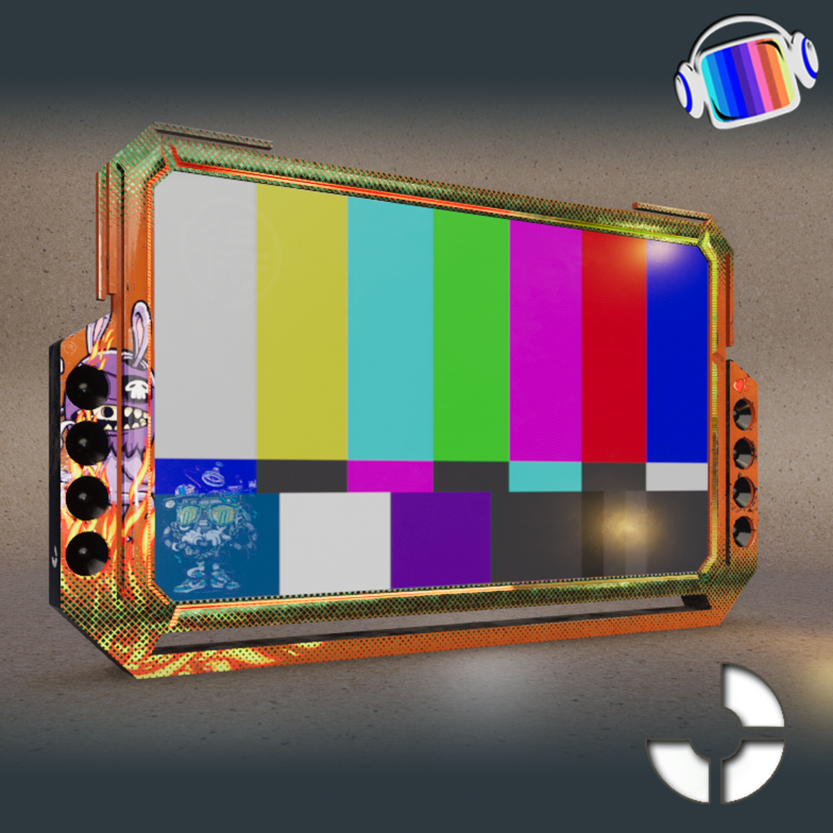 Stage Display SKY 3- Collage Orange