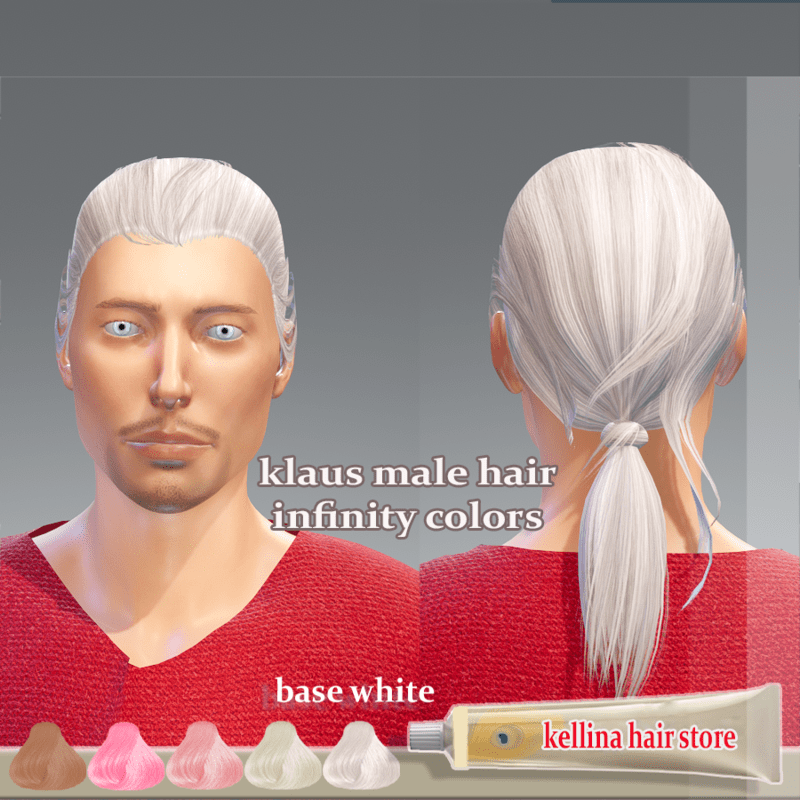 klaus male hair -infinity colors -base white