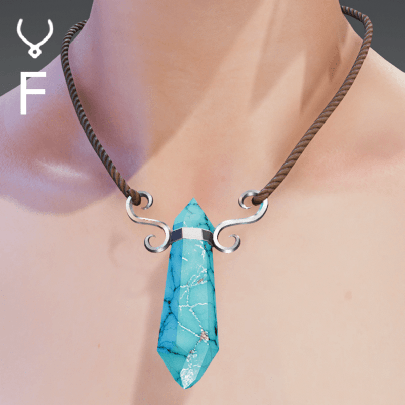 Female Glowing Turquoise Pendant