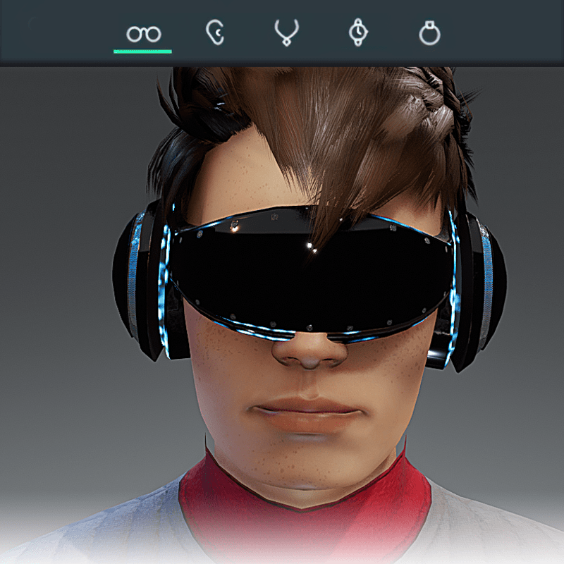 VR Glasses Pulsar- Black Chrome