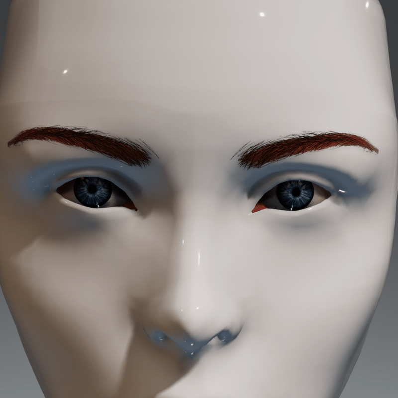 Eyes (blue) and brows (red) for the Irene Head by Apocalypse Bunnies