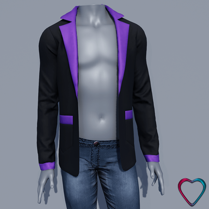 Men Blazer Jacket - Purple