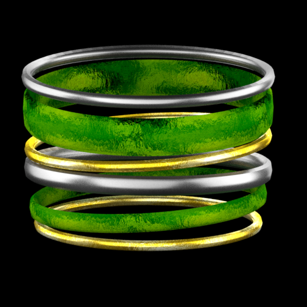 holiday bangles green