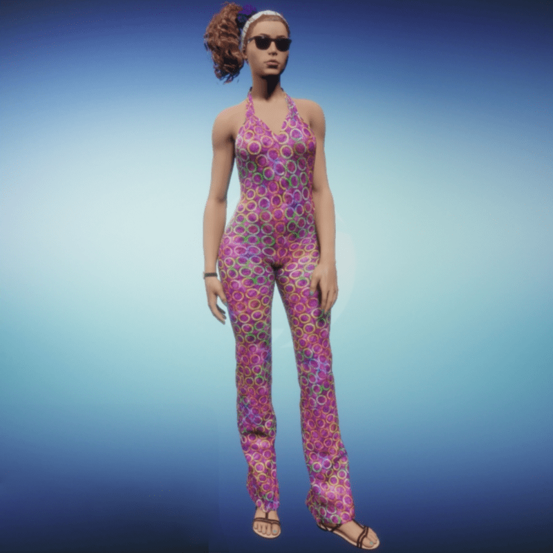 Hippie Halter Jumpsuit - Pink