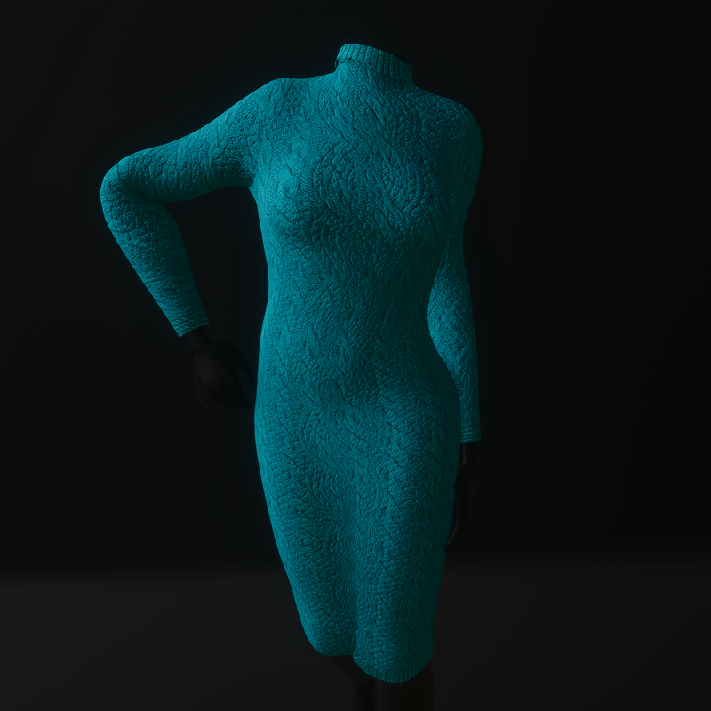 Knitted Dress (TM) Light Blue