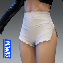 MIWAS/ Daisy Shorts #White