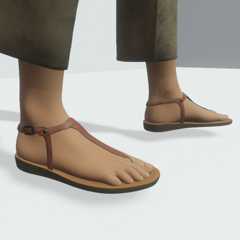 TKA Brown leather slave sandals