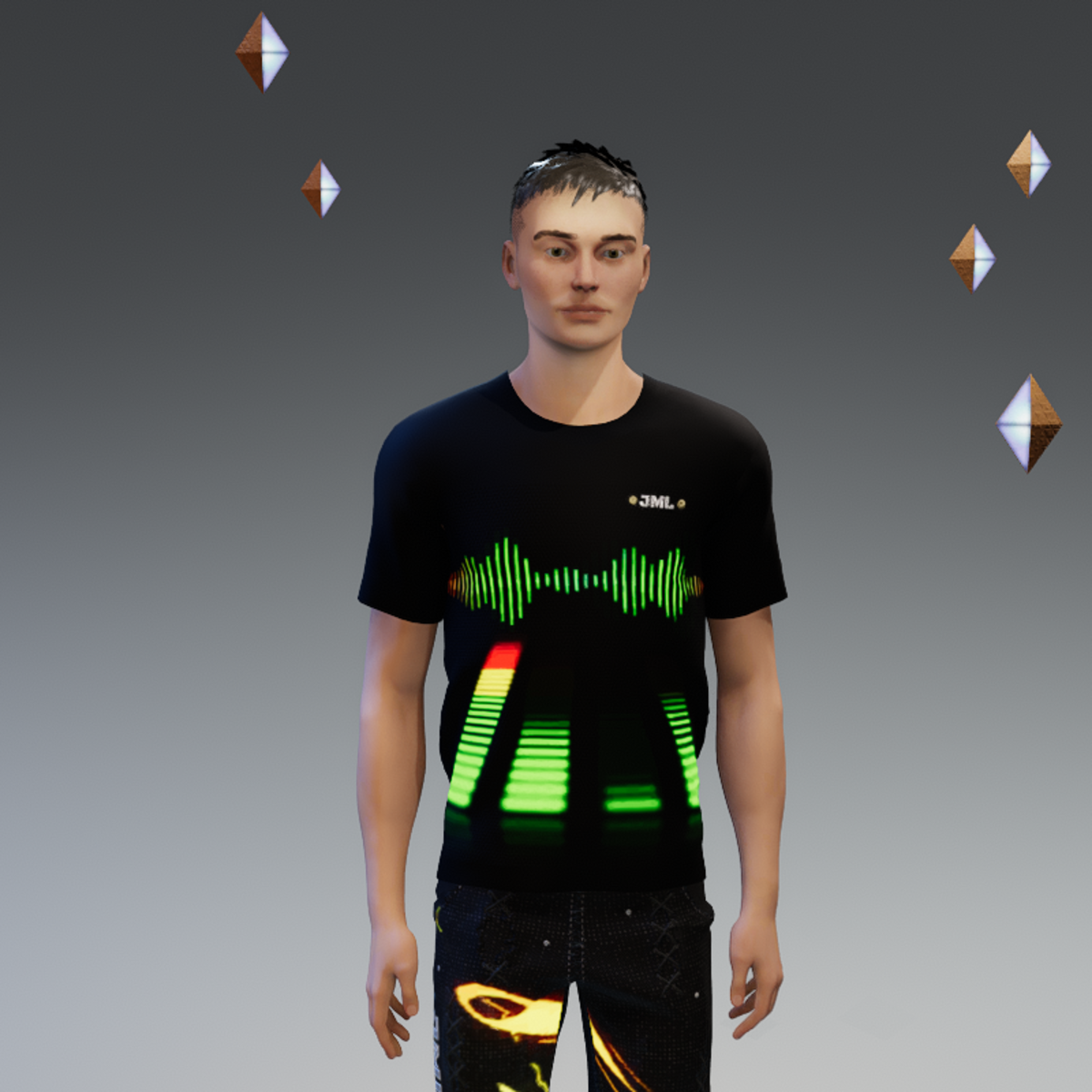 UNISEX_ SHIRT_ EQUALIZER_ B ANIMATED_ EMISSIVE_