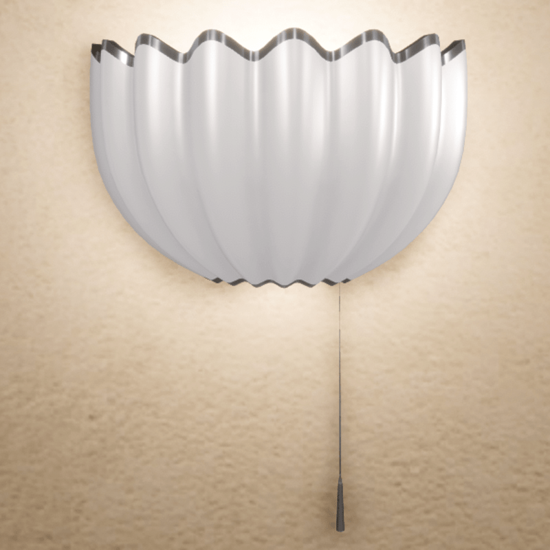 Shell Wall Lamp - Silver - Not Scripted