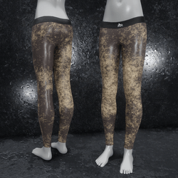 Leggings Fractal Leather brown