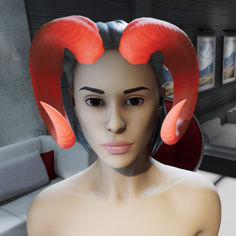 Spirit Of The Ram (Horns) - Red