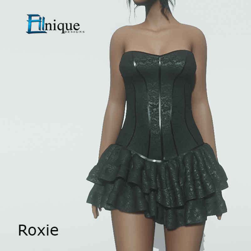 Black Lace Corset Dress