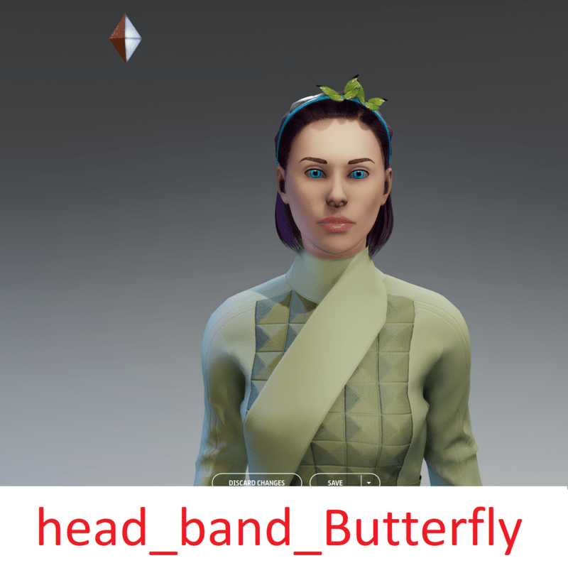 head_band_Butterfly_Green