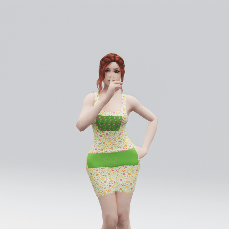 Floral Overall Dress