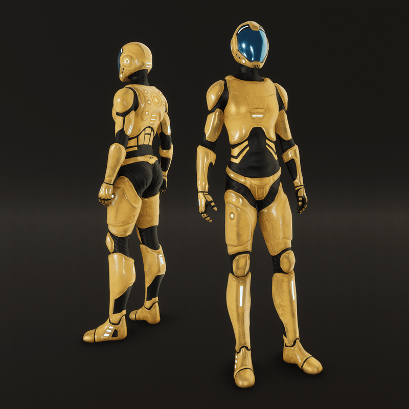Female space suit NC 2020_F yellow