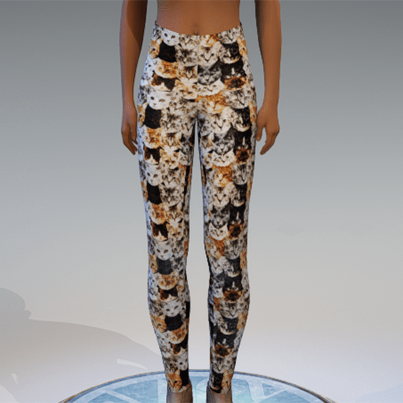 Cat heads leggings