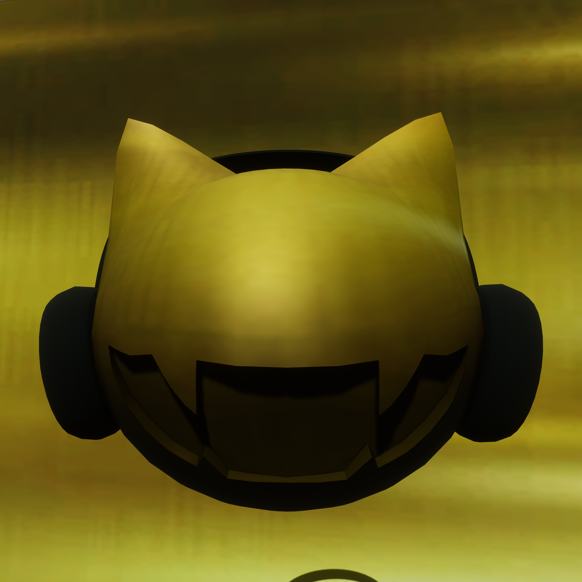 Golden Monstercat with Headphones