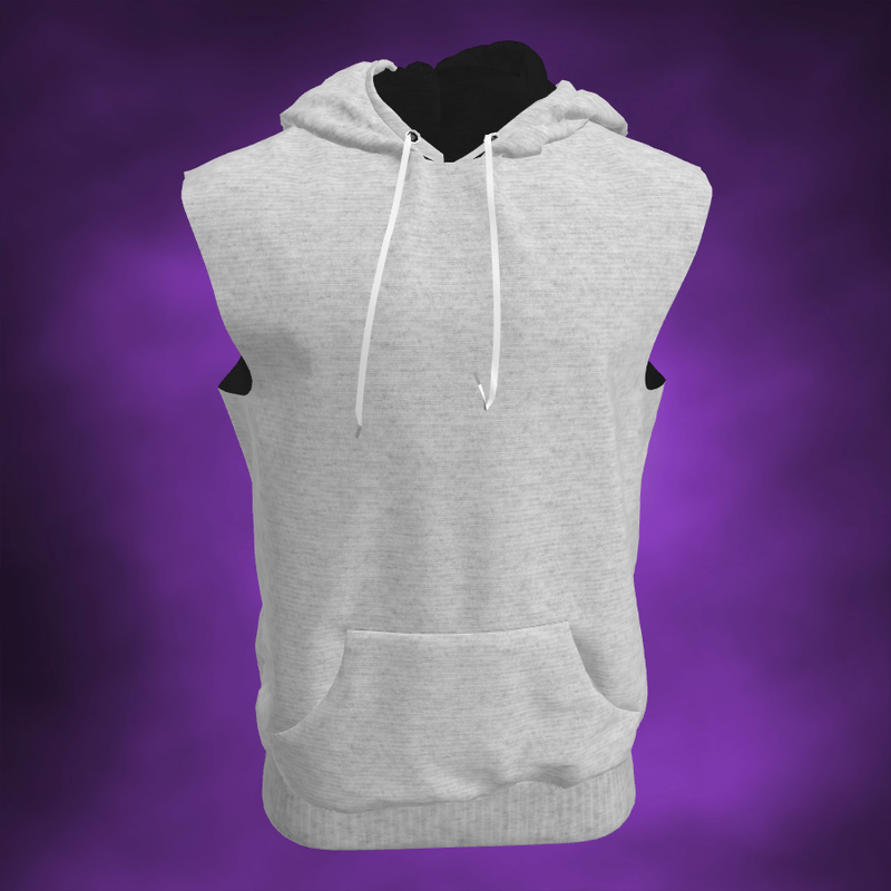 Men Sleeveless White Hoodie