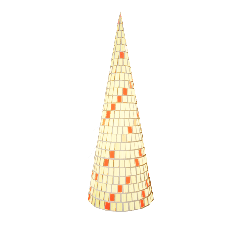 Disco christmas tree golden - red