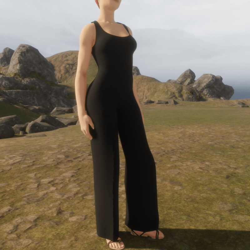 TKA-Jumpsuit black cotton