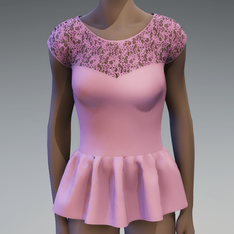 Pink peplum lace top