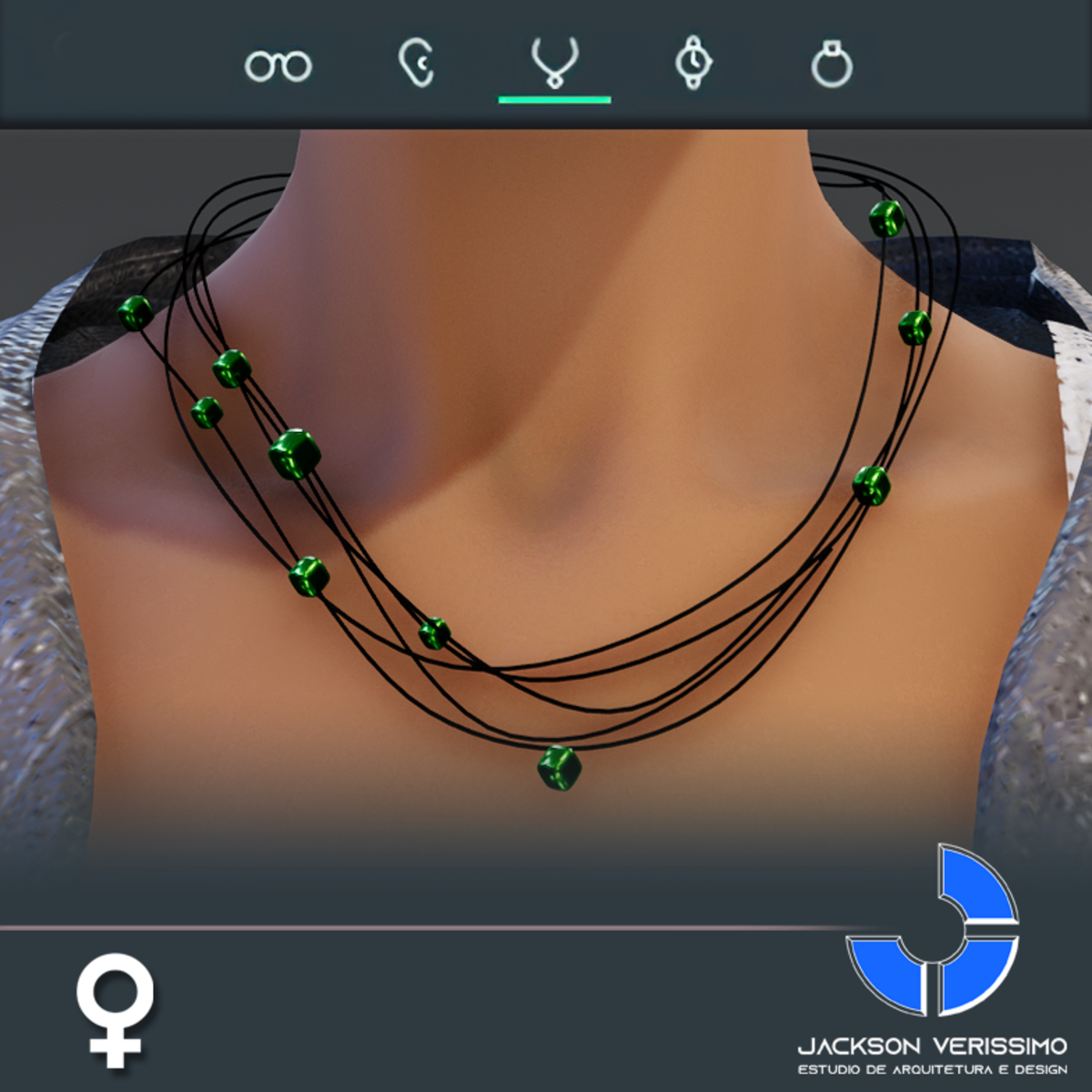 Necklace- Green Gold