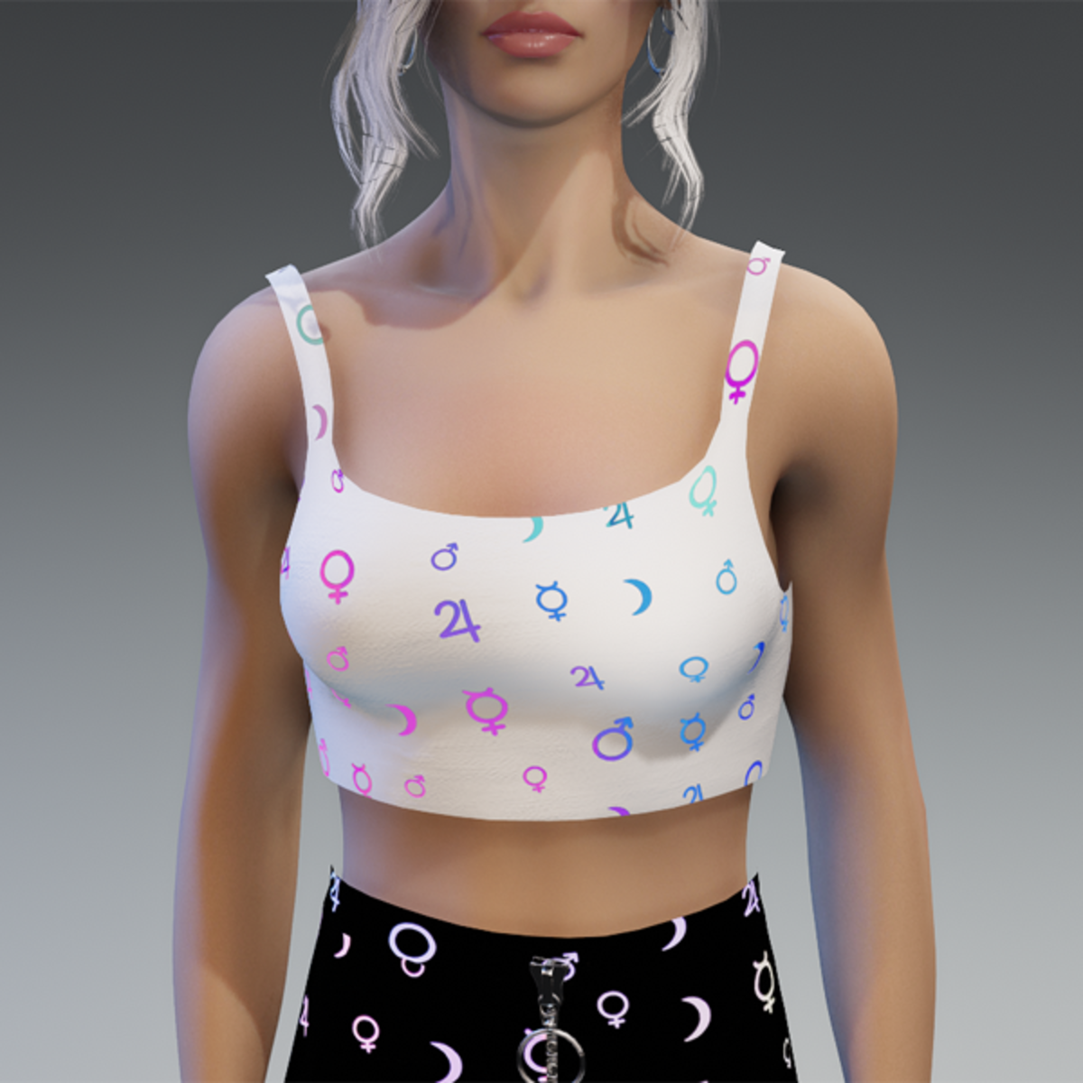 Glowing Planet Signs Top in White