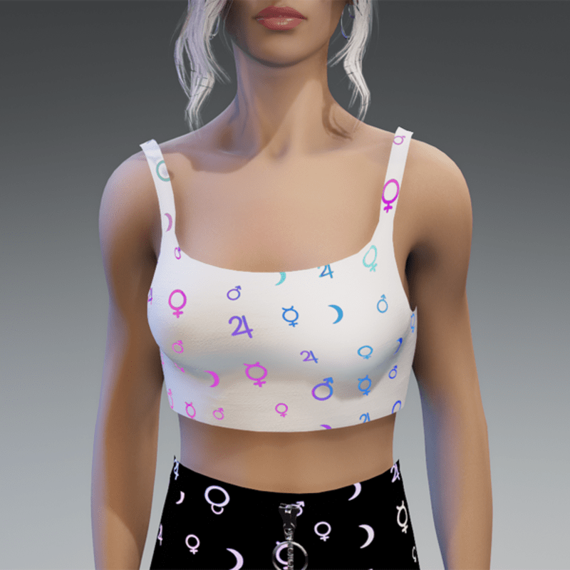 Glowing Planet Signs Top in White