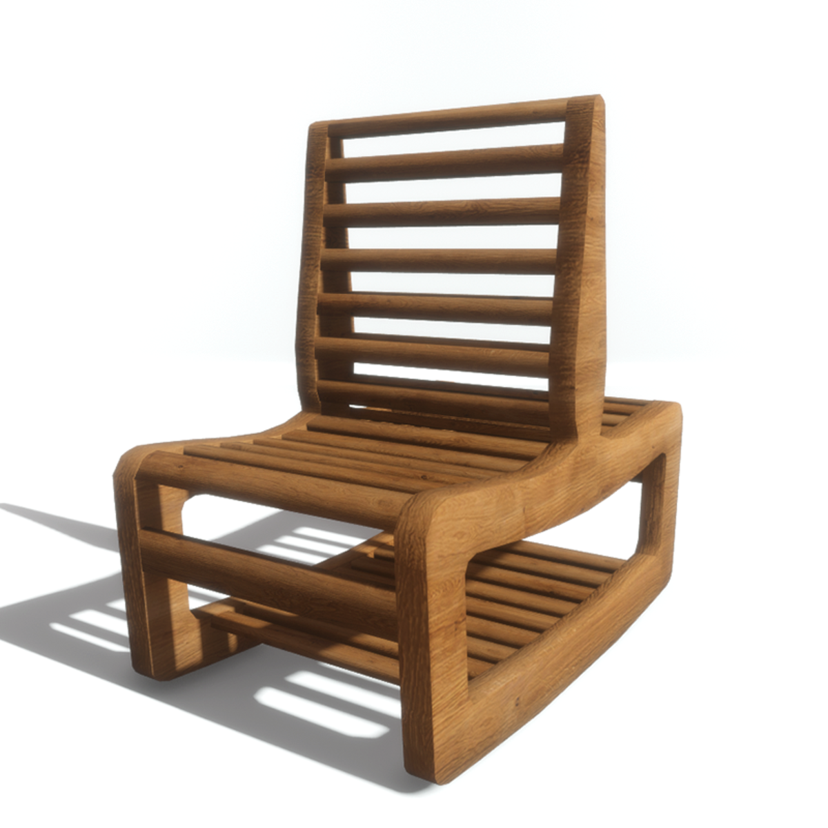 Back to back wooden chair