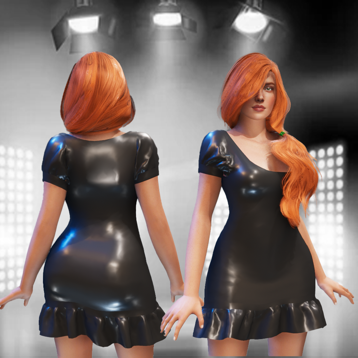 TAMMY Black Latex Dress - REDUCED RELEASE PRICE