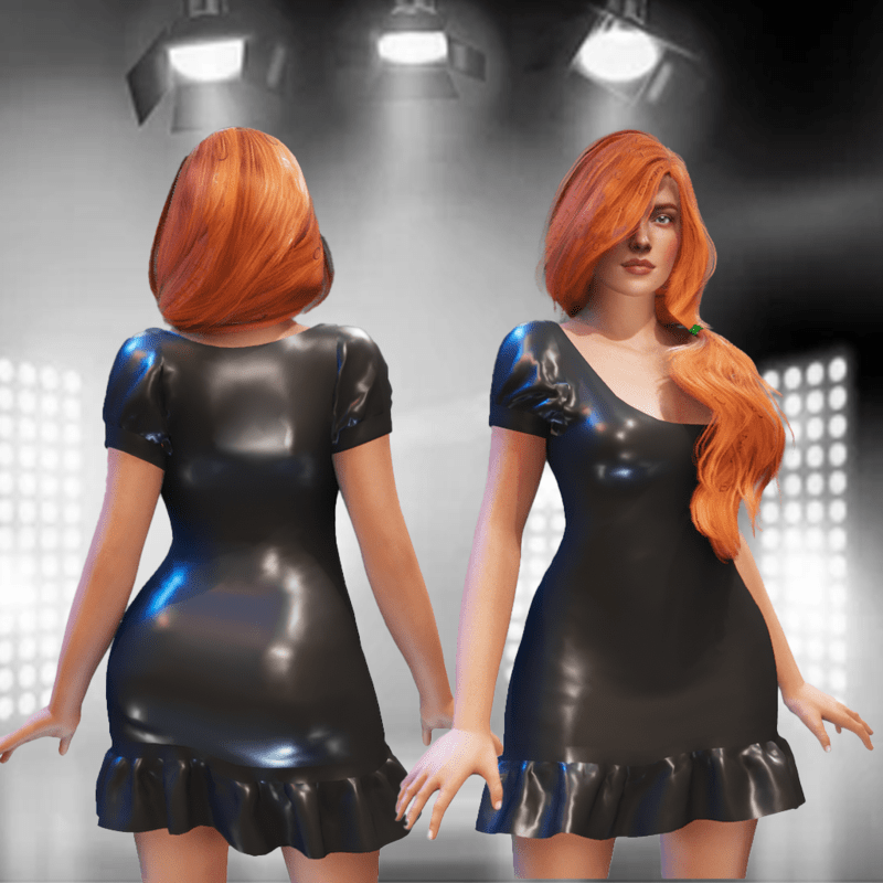 TAMMY Black Latex Dress - REDUCED RELEASE PRICE