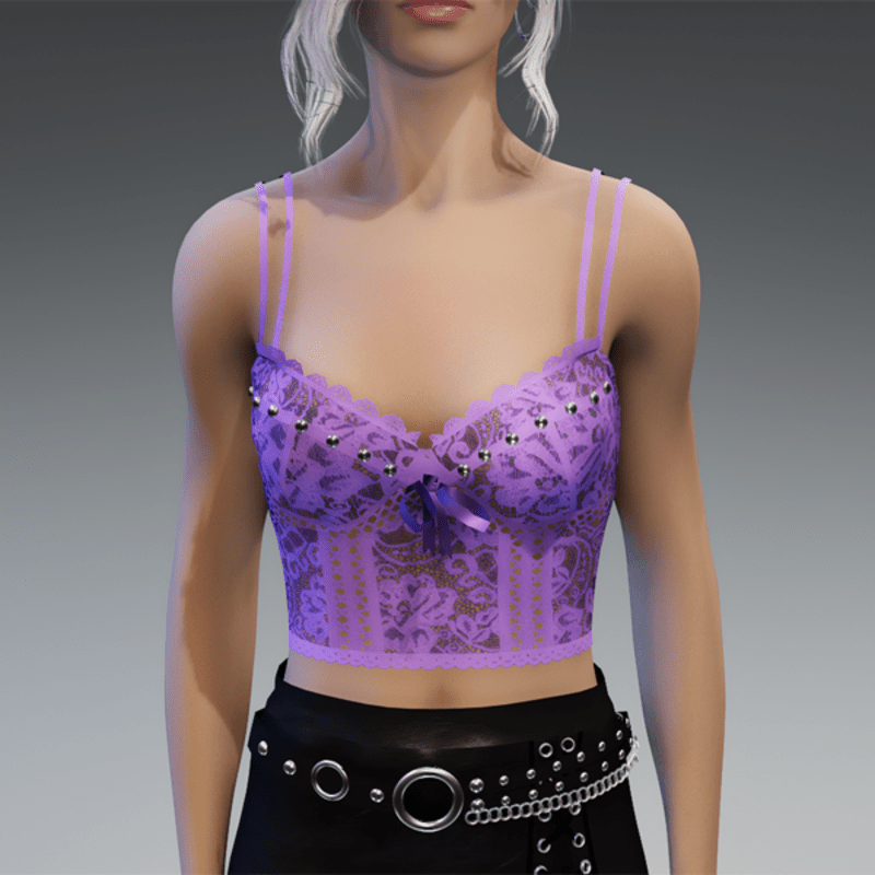 Lace Top in Lilac