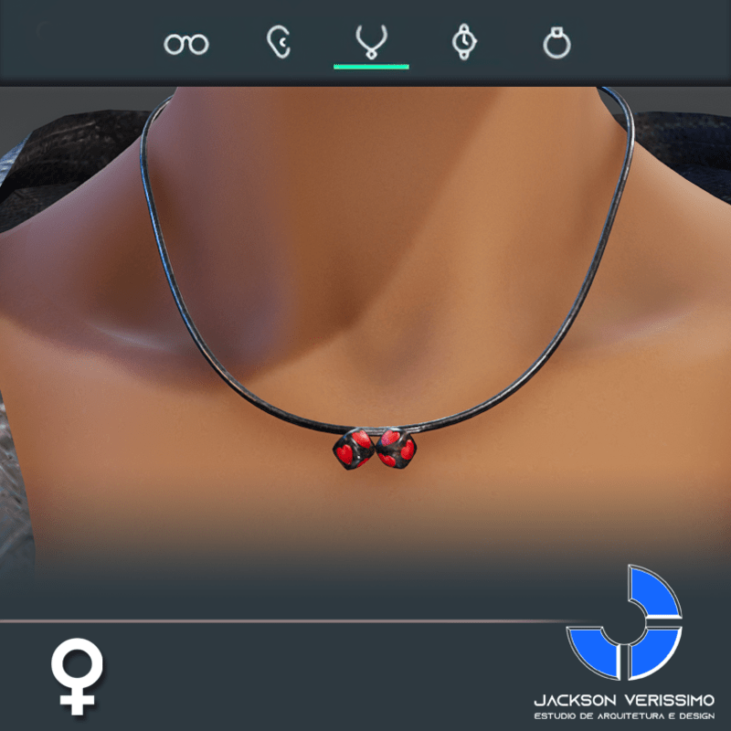 two hearts- black one