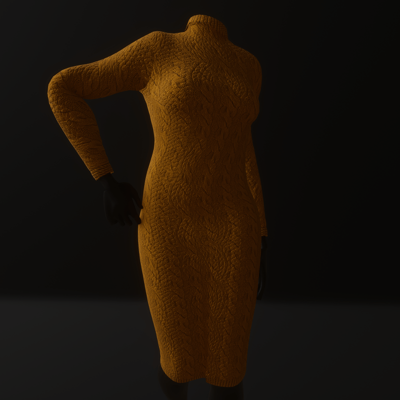 Knitted Dress (TM) Orange