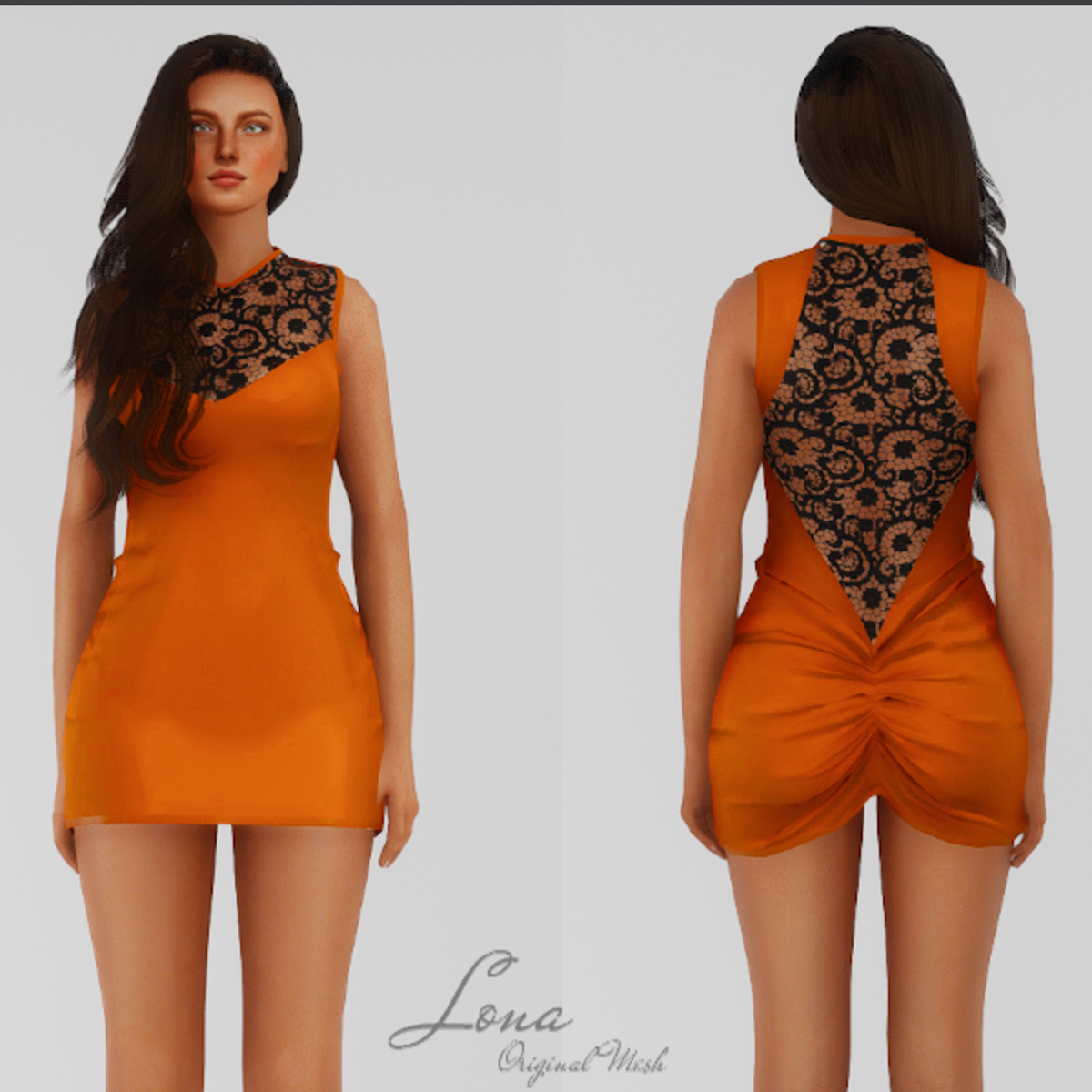 Spoil Me Lace Dress - Orange
