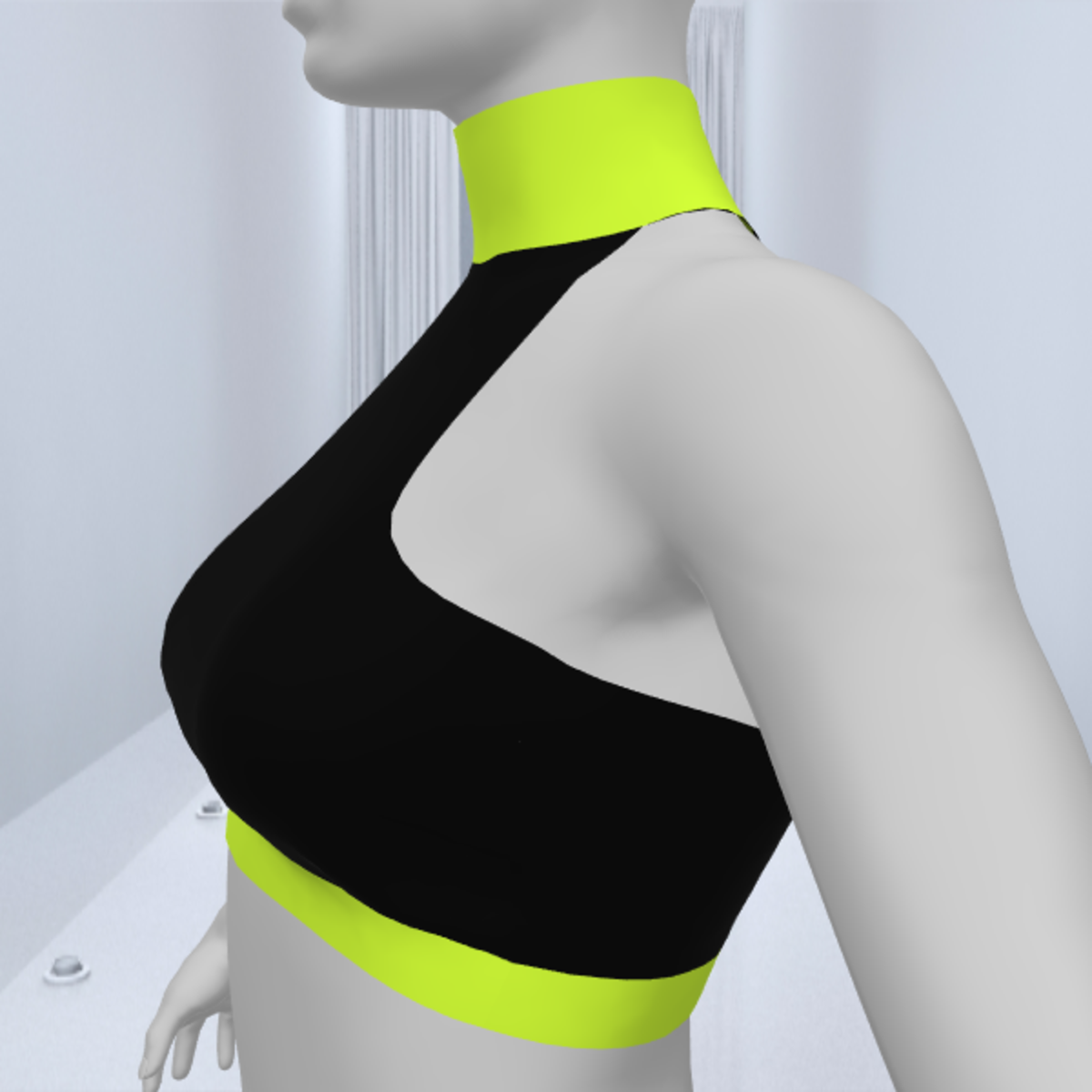 Yellow Sport Workout Top